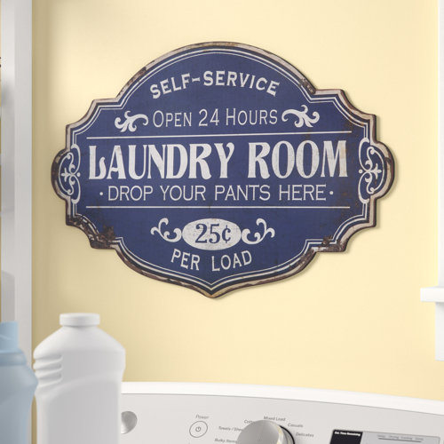 Charlton Home® Metal Laundry Room Wall Décor & Reviews Wayfair